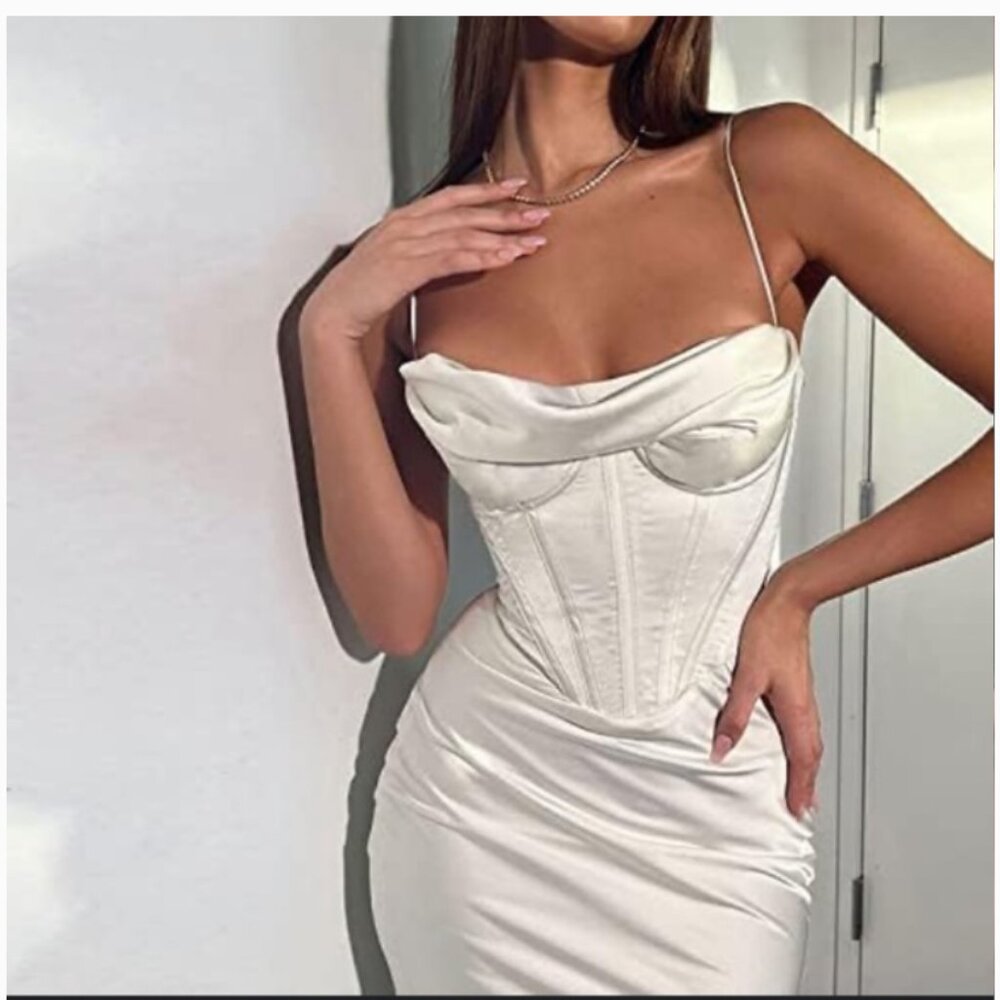 House of CB Charmaine Ivory Corset Maxi Bridal Dress